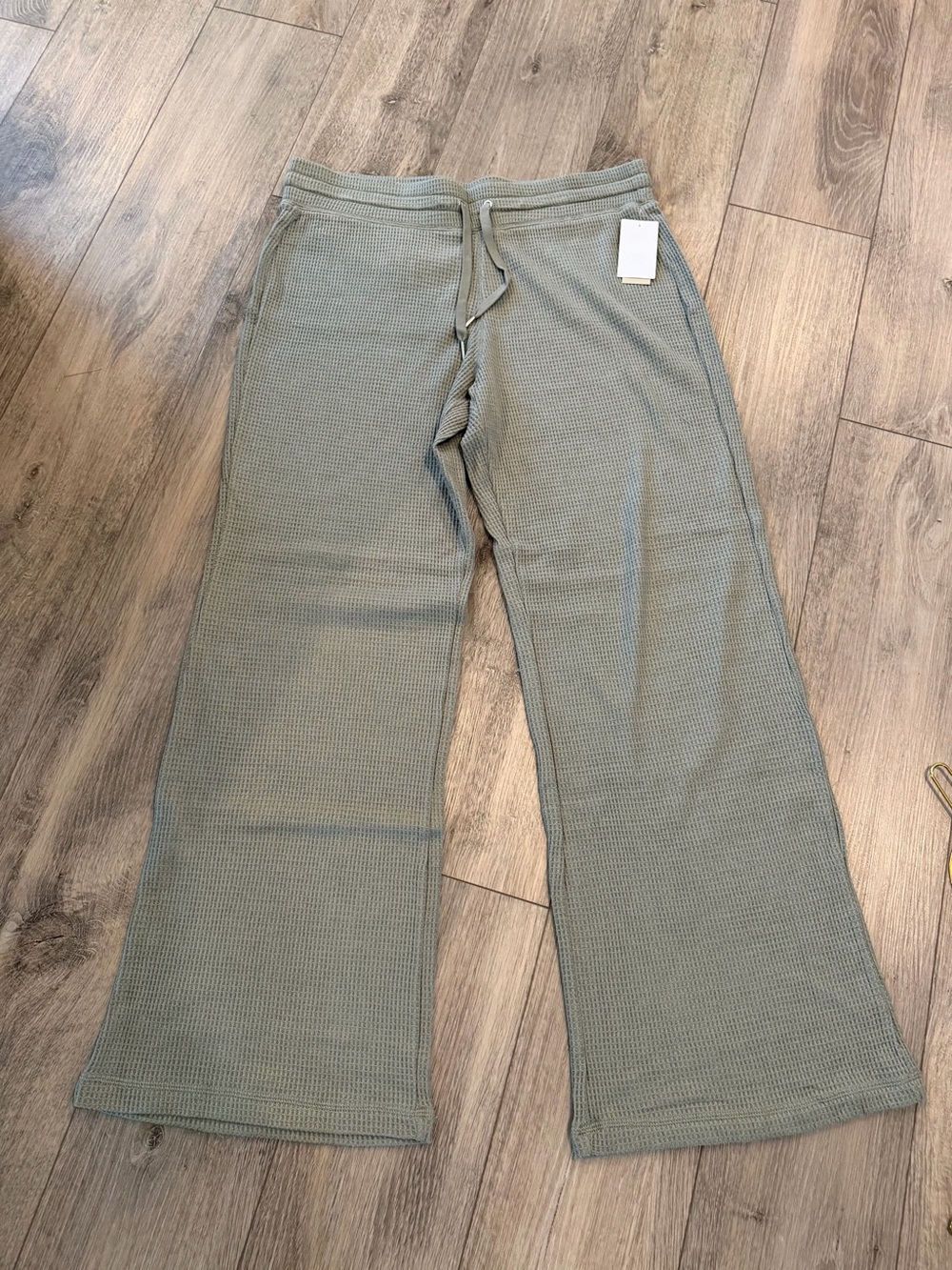 bp Waffle Knit Wide-Leg Joggers in Sage